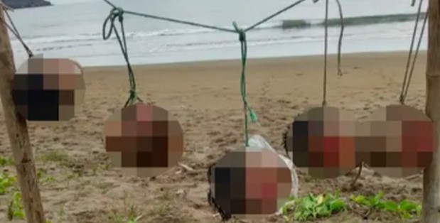 Pantai Ekuador mencekam setelah di temukan 5 kepala yang di gantung