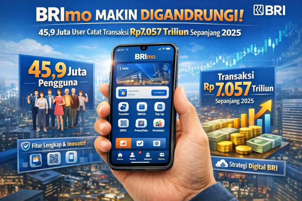 BRImo Makin Digandrungi, 45,9 Juta Pengguna Catat Transaksi Rp7.057 Triliun Sepanjang 2025