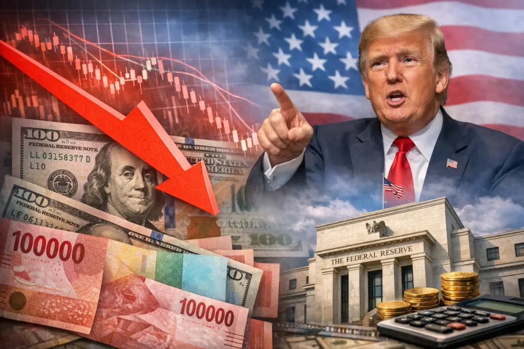 Rupiah Tertekan Imbas Nominasi Calon Ketua The Fed Pilihan Trump